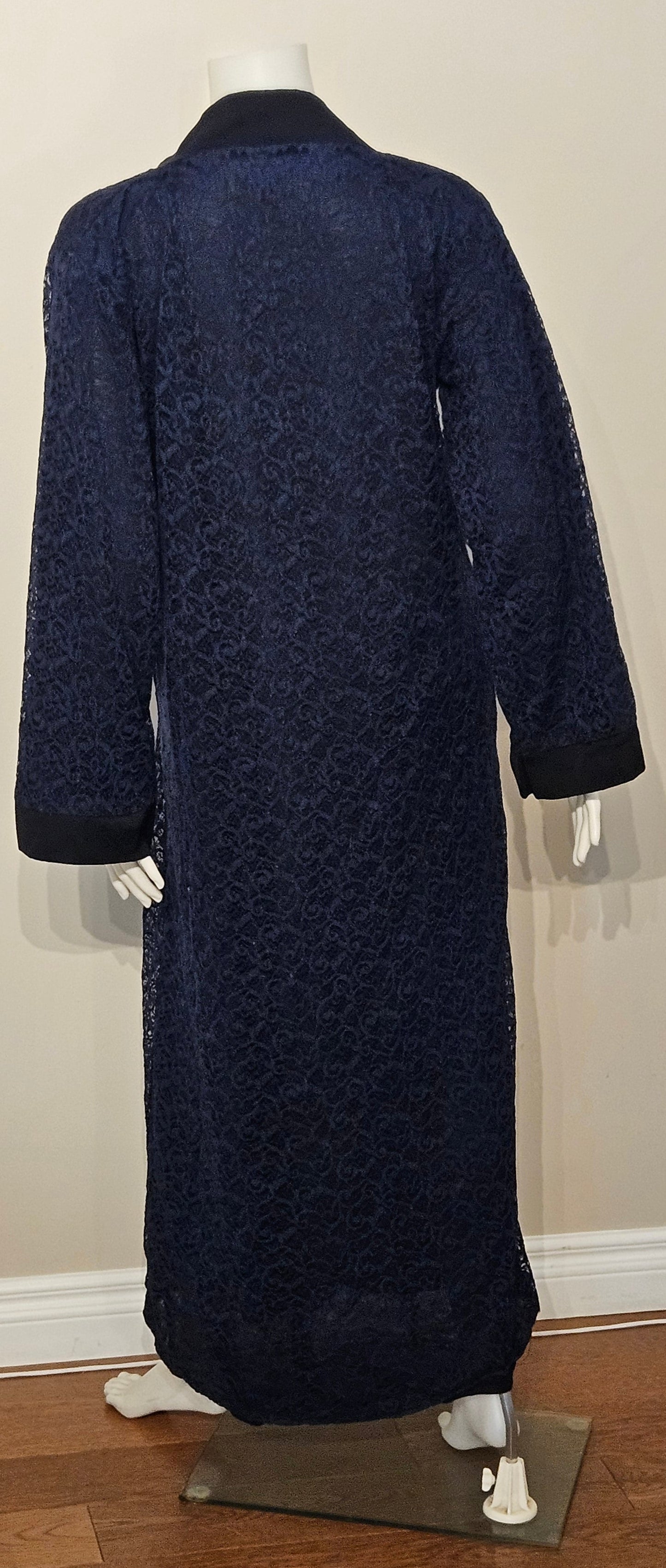 Navy Blue Lace Abaya