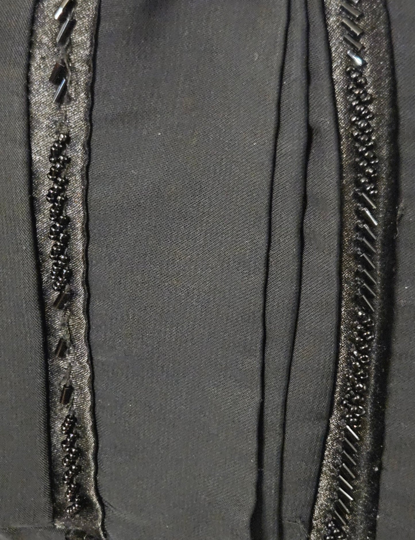 Black Abaya with Beaded Trim