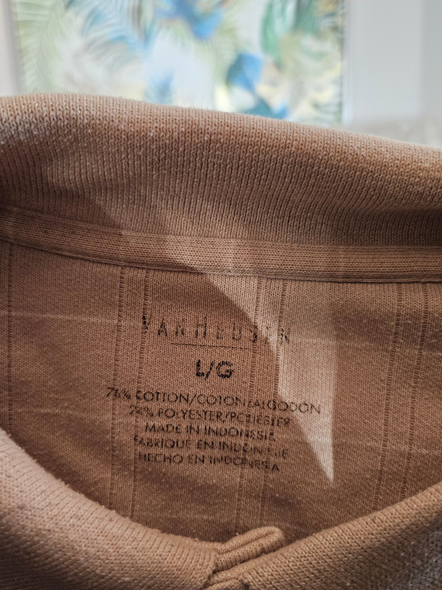 Van Heusen Long Sleeve Polo - L