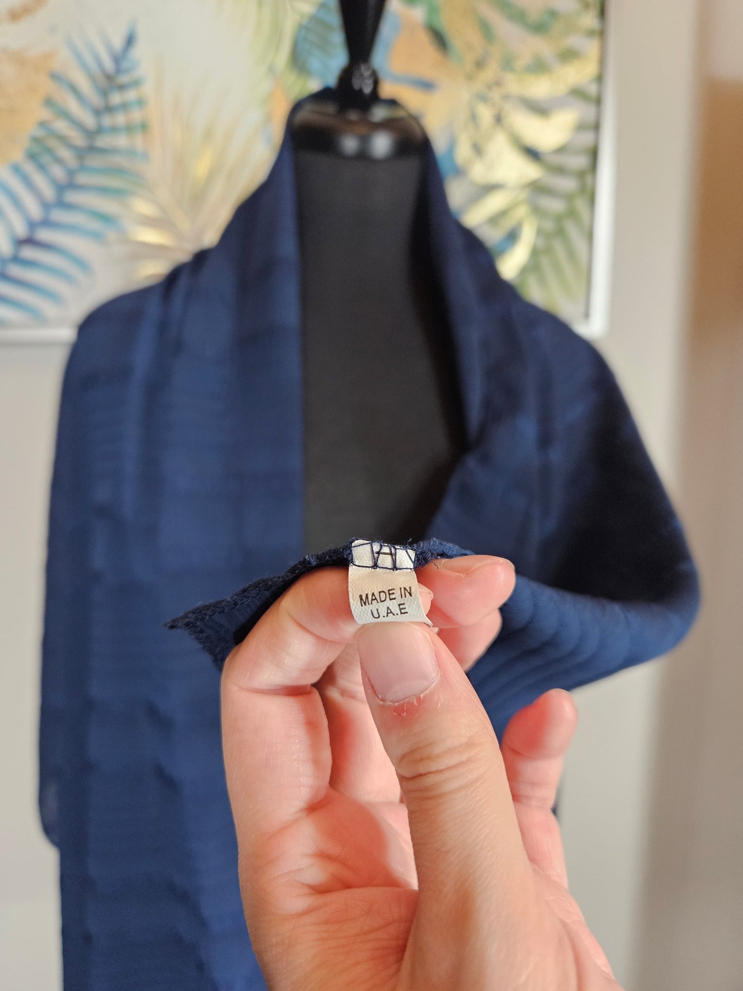 Navy Blue Hijab - Made in UAE