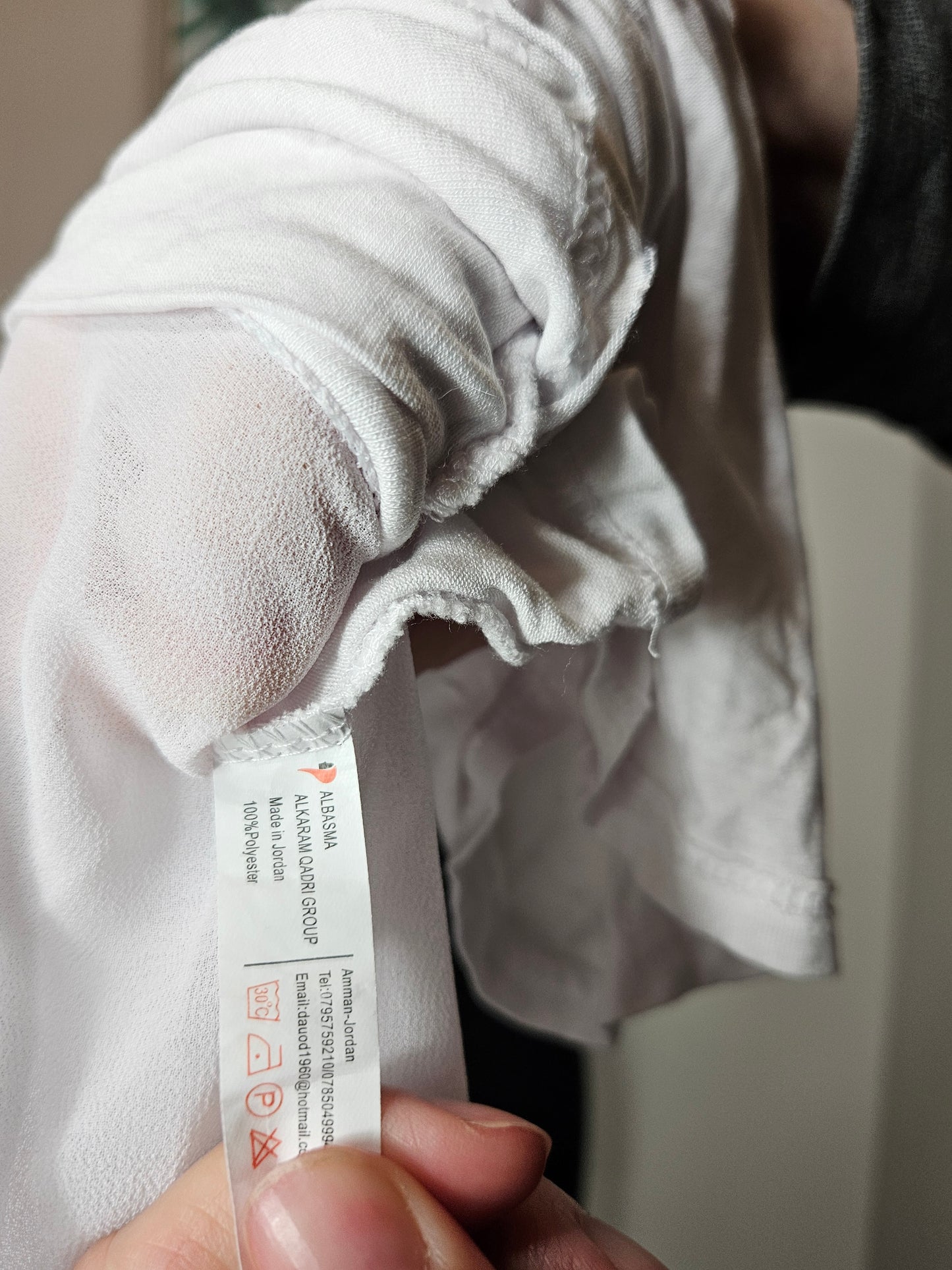 White Hijab with Built-in Undercap