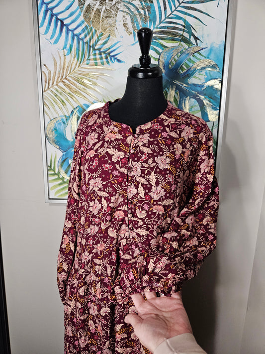 R&B Floral Maxi Dress - Size 12