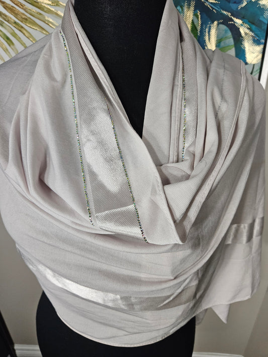 Elegant Silver Hijab