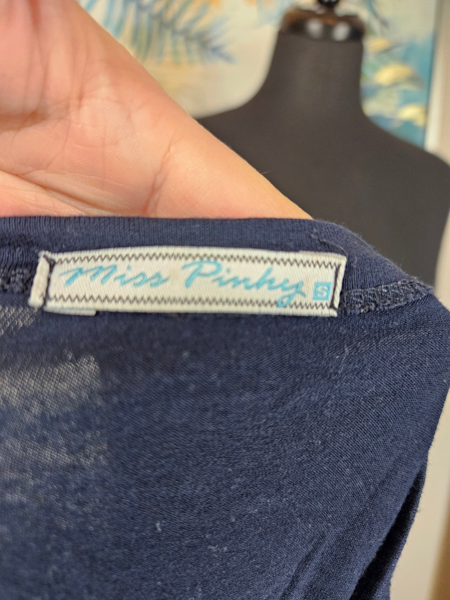 Miss Pinky Navy Blue Long Sleeve - Size Small