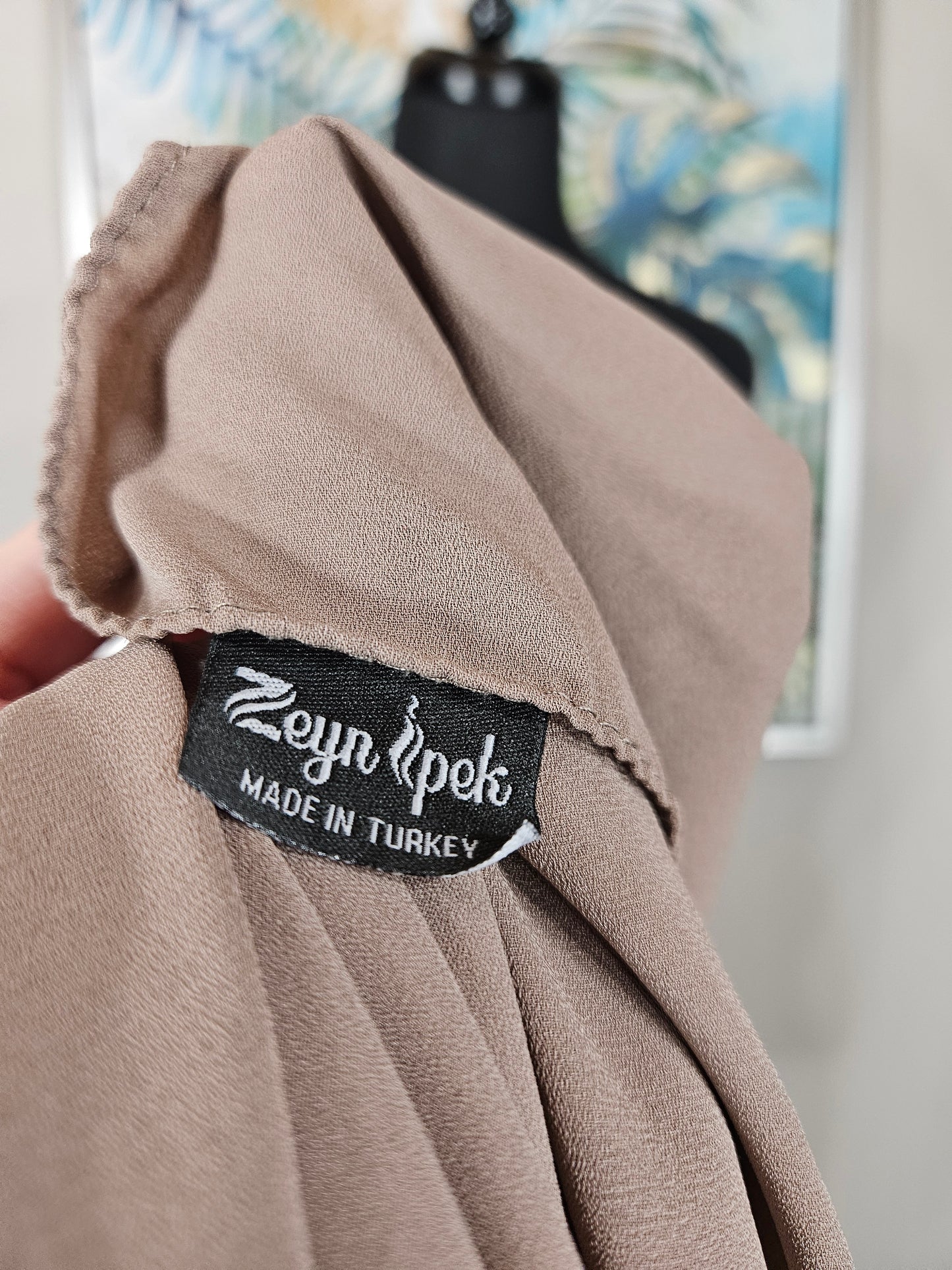 Beige Chiffon Hijab - Made in Turkey