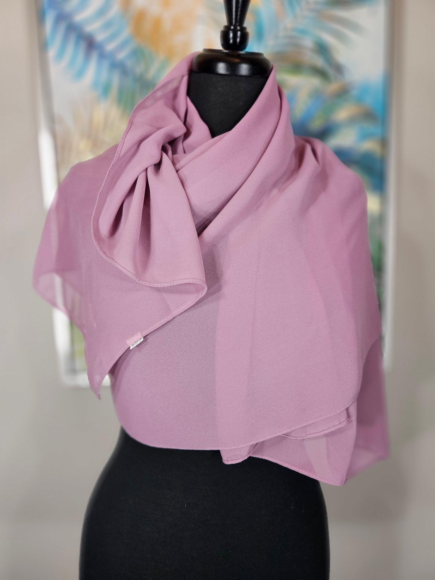 Pink Chiffon Hijab