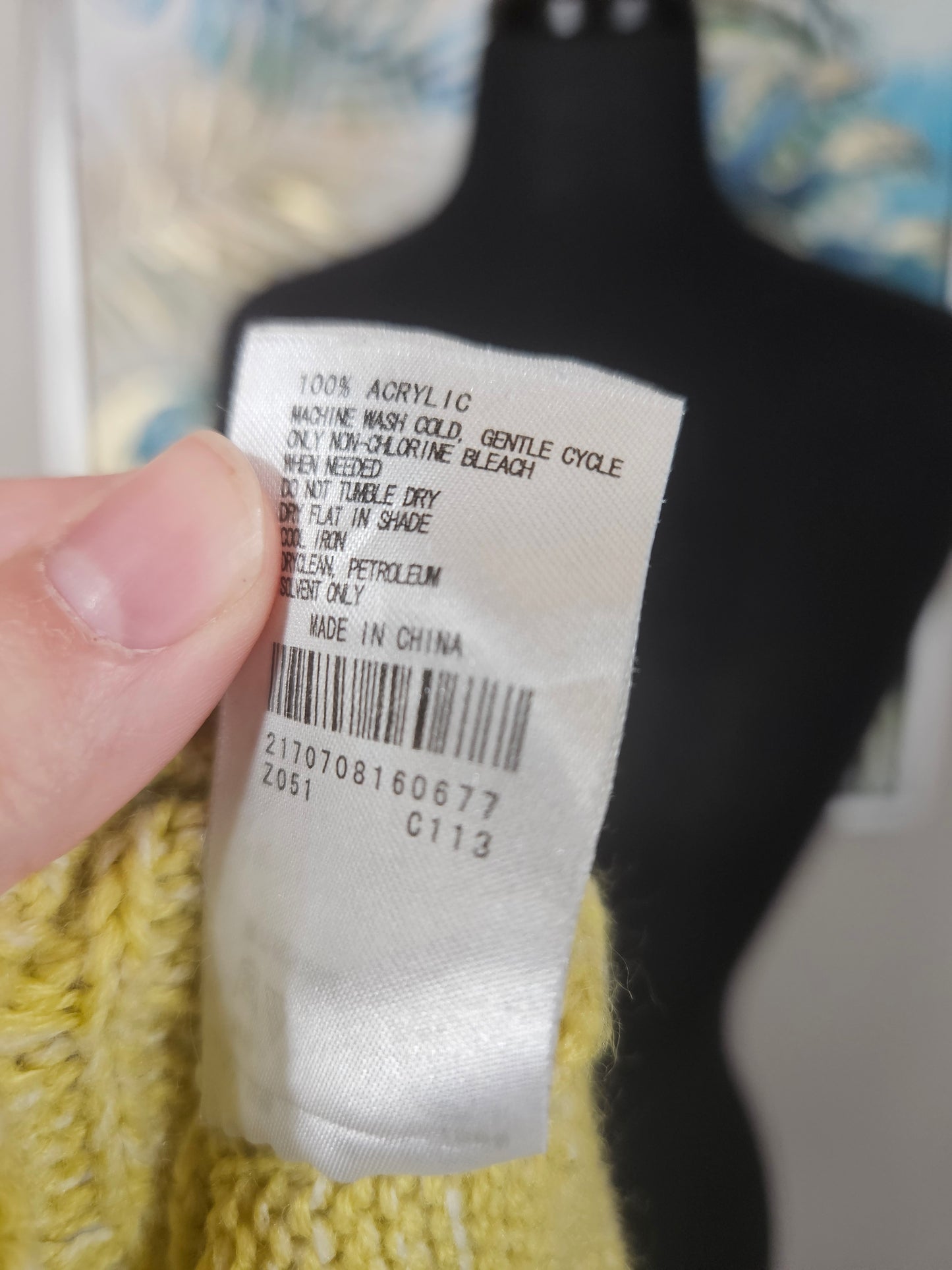 Yellow Knit Sweater - Size S/M