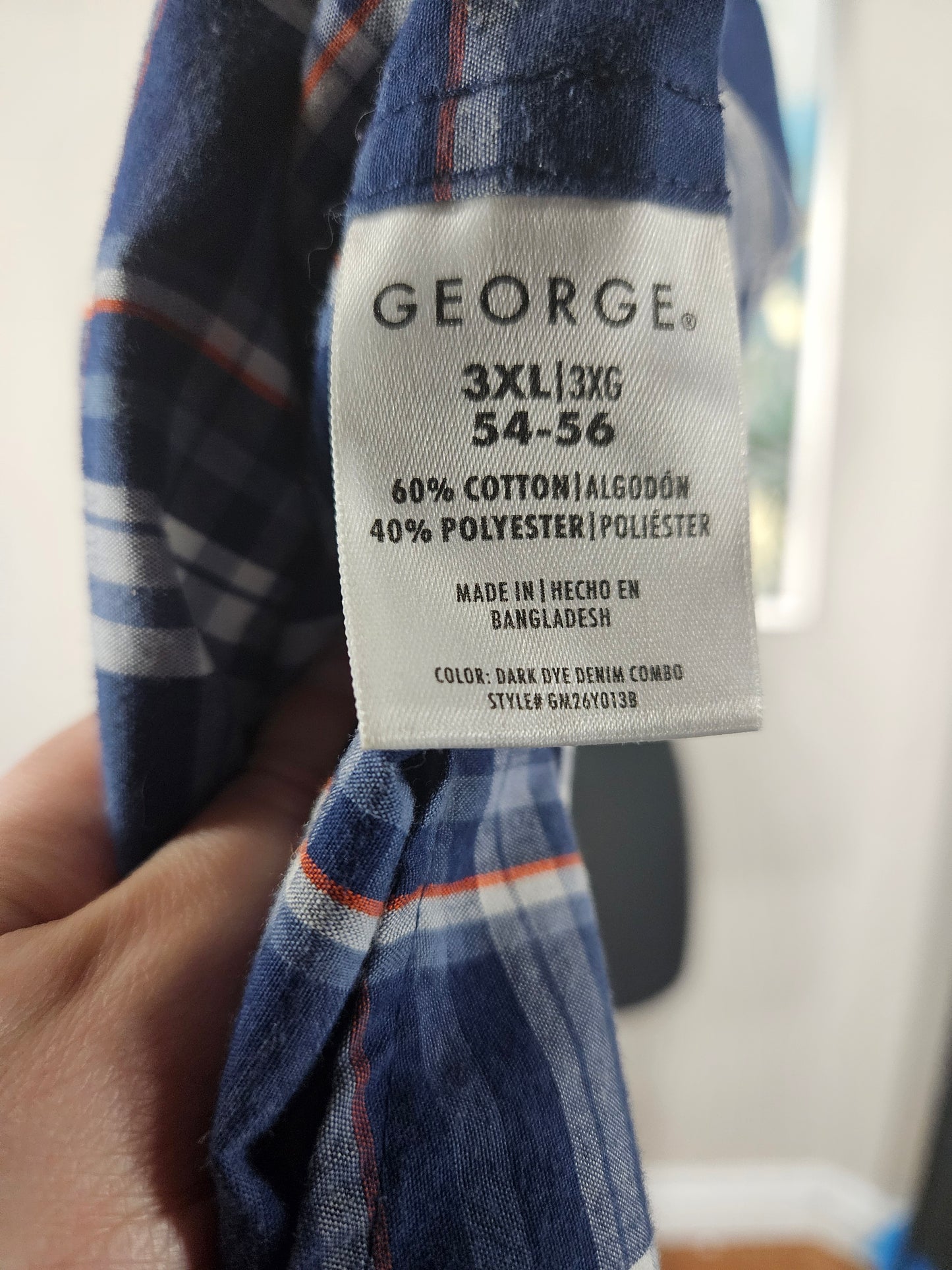 George Plaid Shirt - Size 3XL