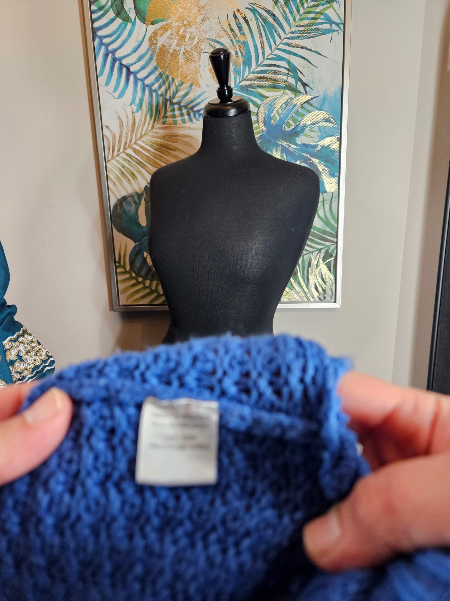 Blue Knit Turtleneck - Size 1X