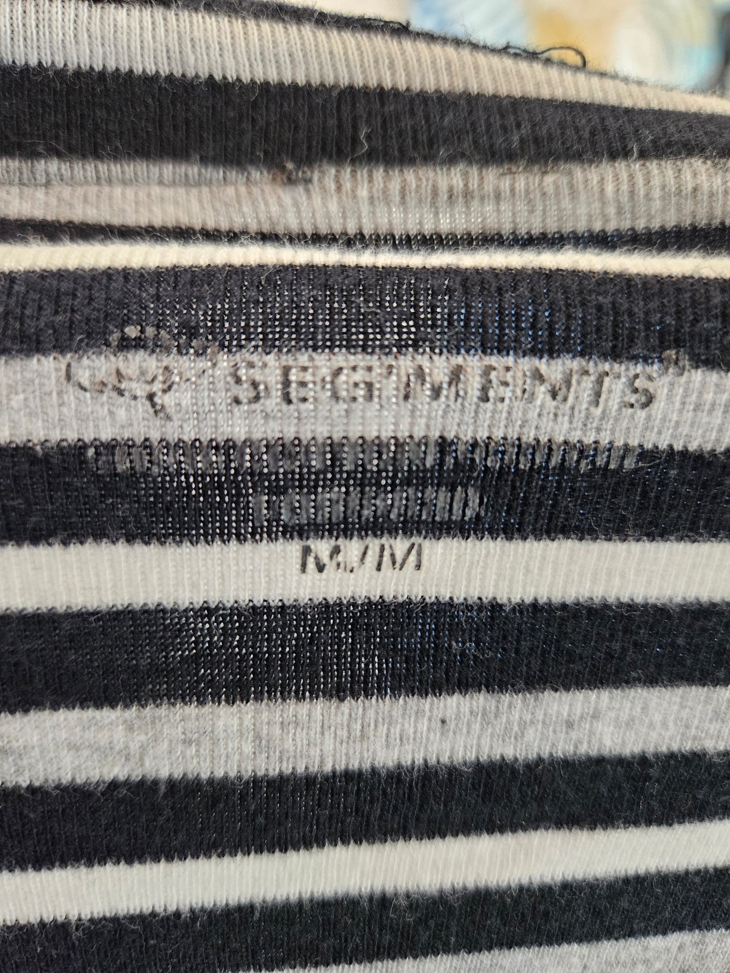 Long Sleeve Striped 3/4 Sleeve - Size Medium