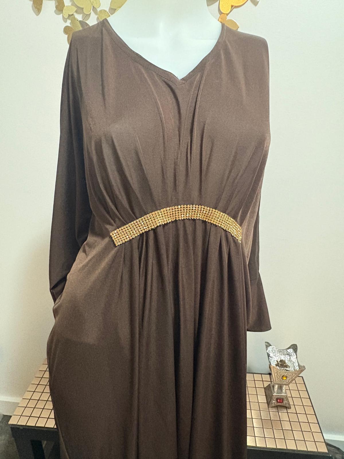 Brown Abaya with Belt