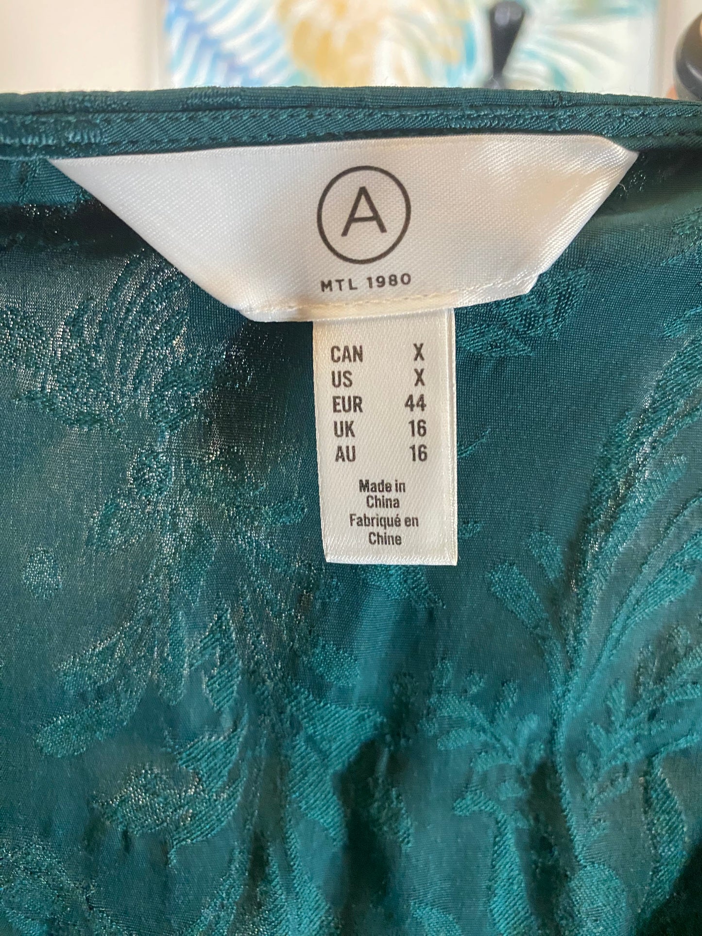 Dark Green Long Sleeve Blouse