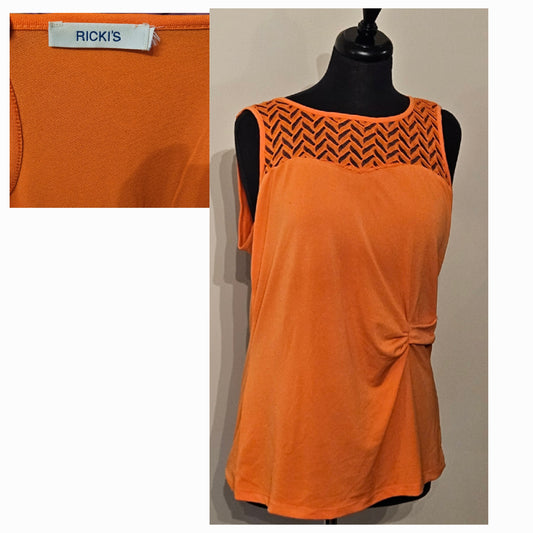 Orange Sleeveless Top