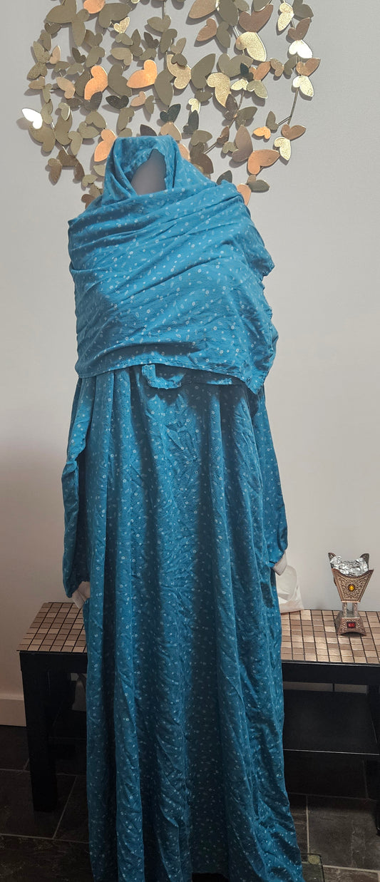 Cotton Prayer Gown with Attached Hijab – Soft & Ready-to-Wear