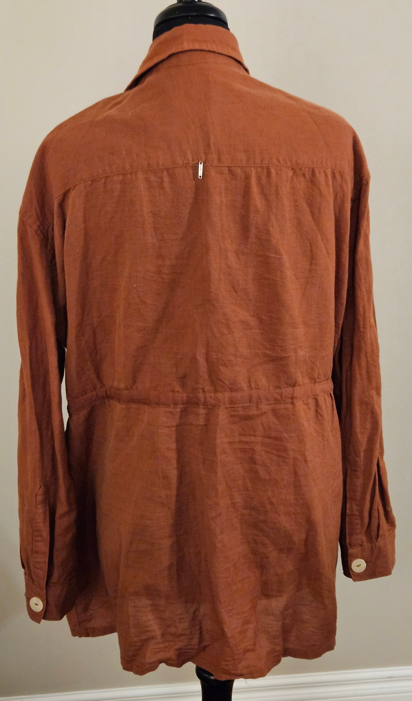 Burnt Orange Linen Shirt