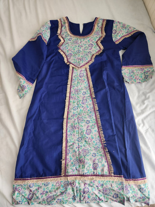 Embroidered Blue Girls Top