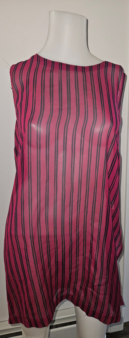 Red Sleeveless Swim-Coverup