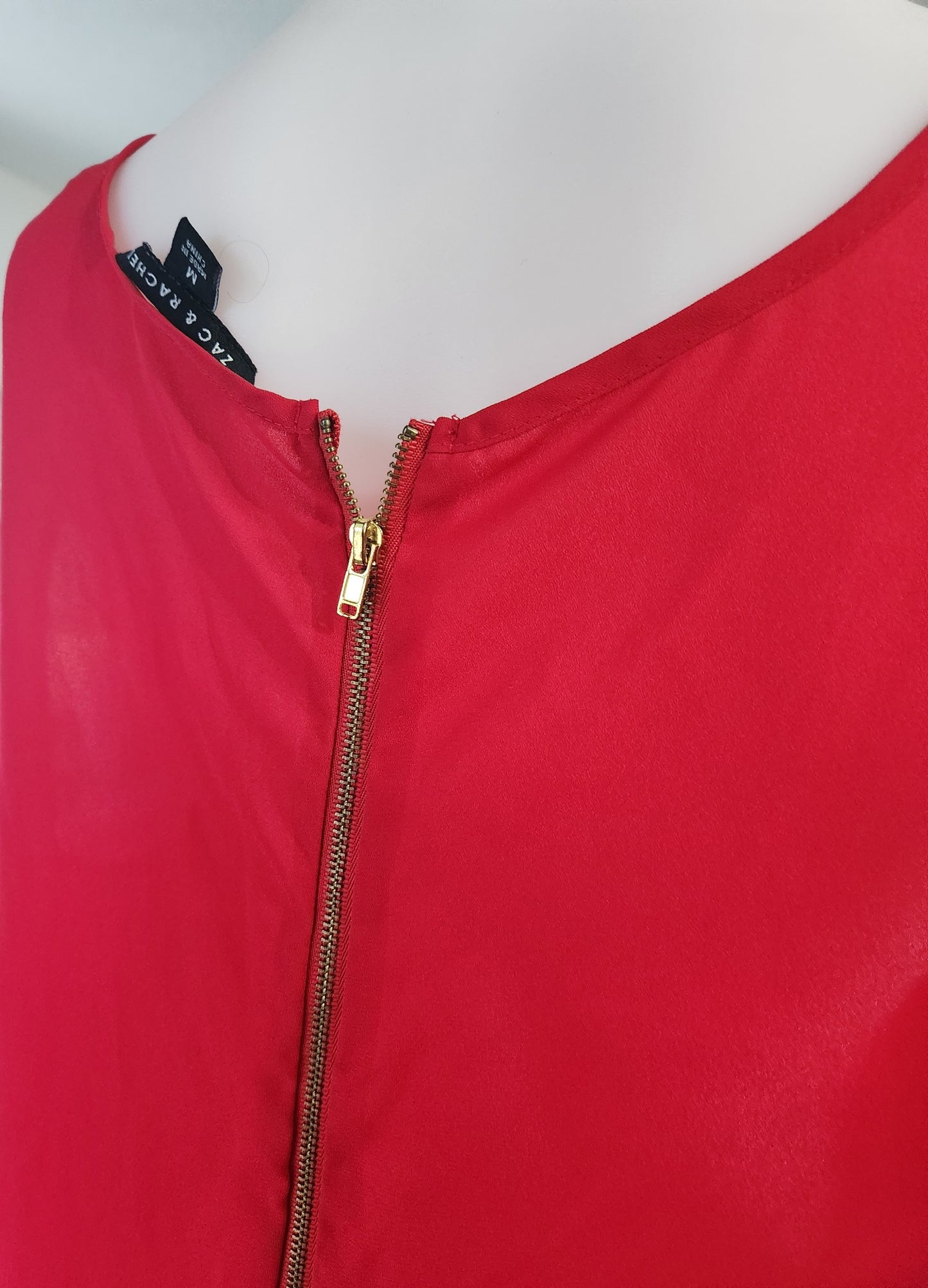 Sleeveless Zip-up Top