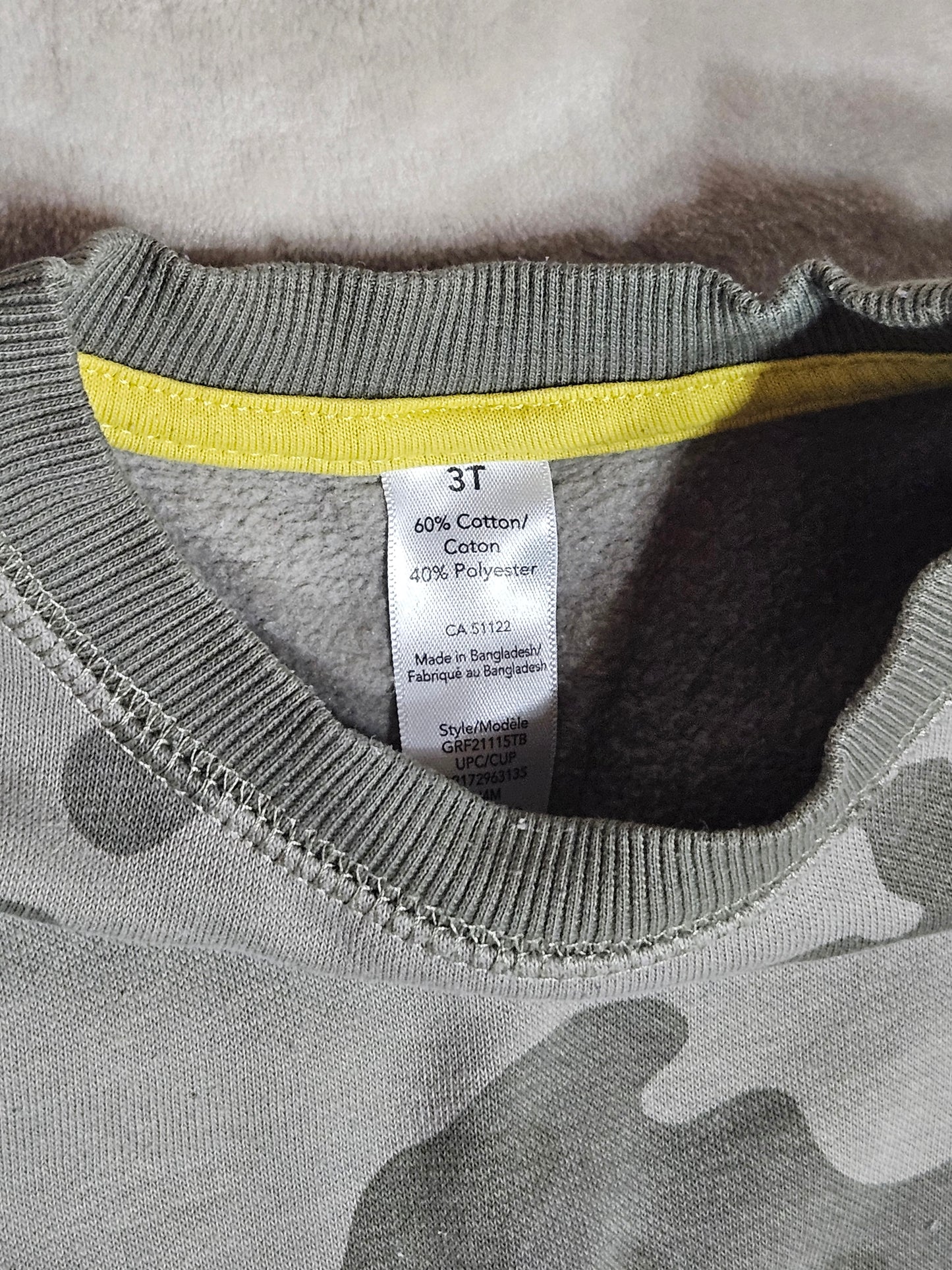 Kids Camo Style Pullover Sweater