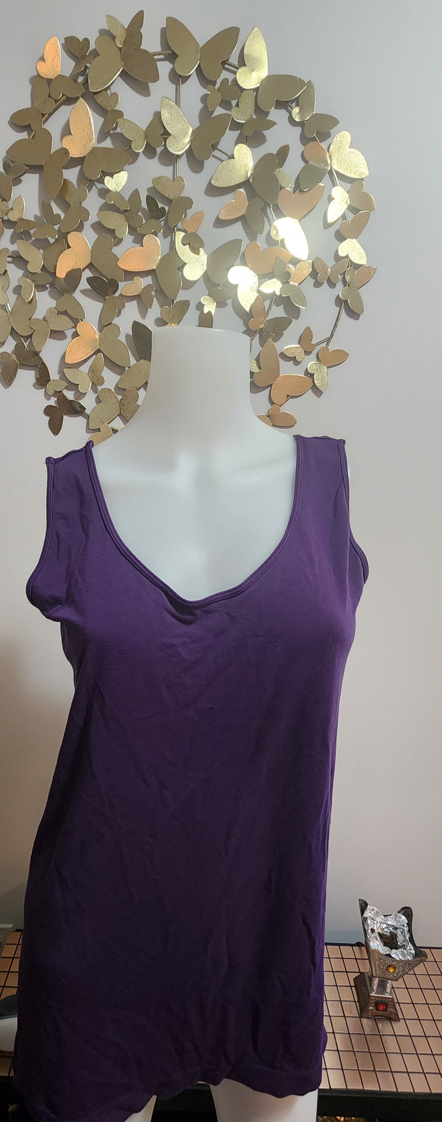 Purple Bamboo Tank Top – XL