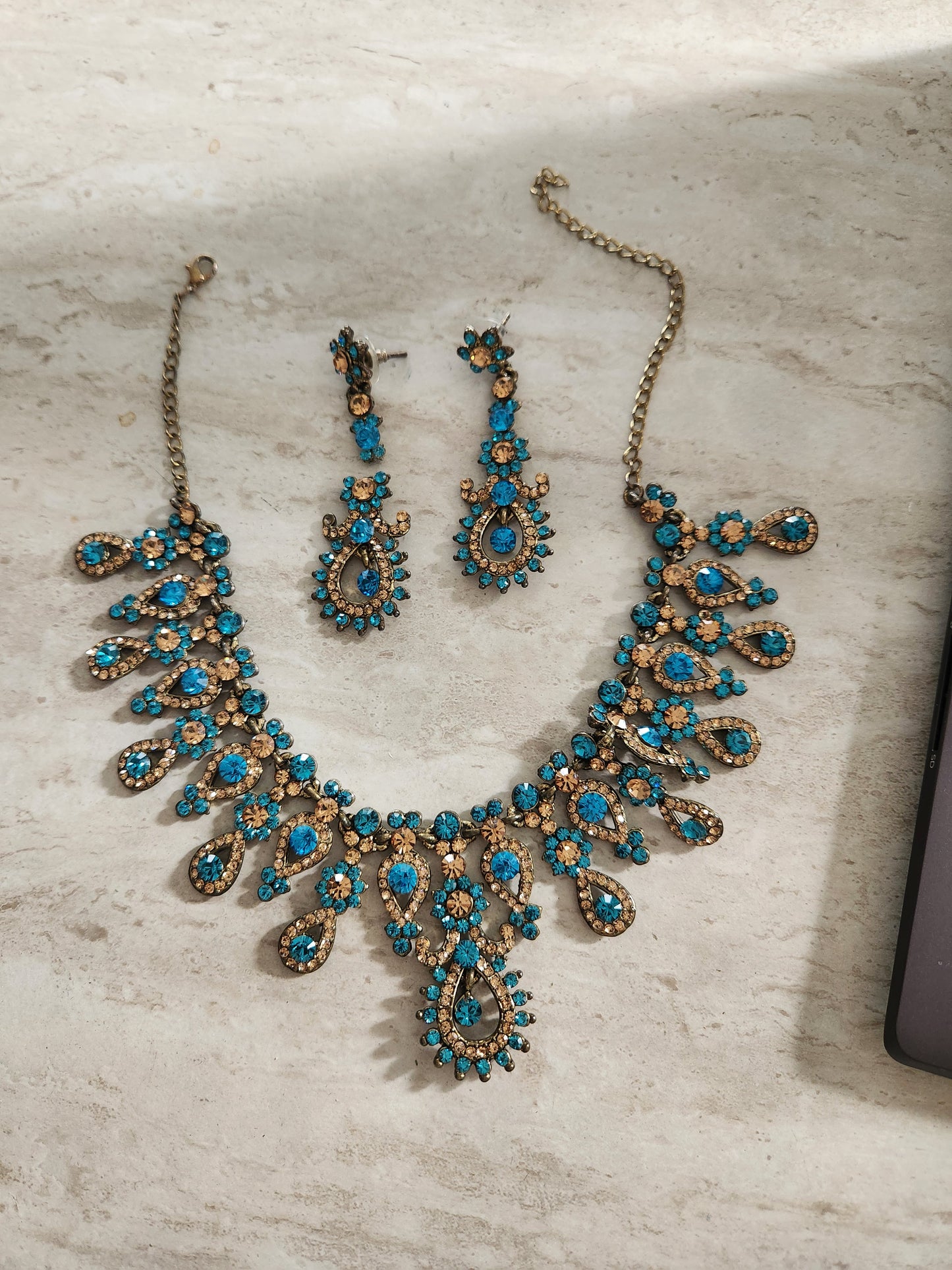 Turquoise Earring & Necklace Set