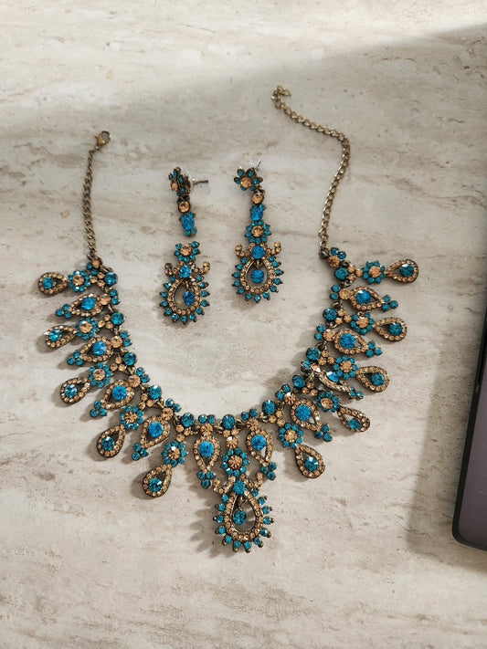 Turquoise Earring & Necklace Set