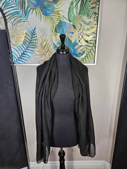 Black Chiffon Hijab