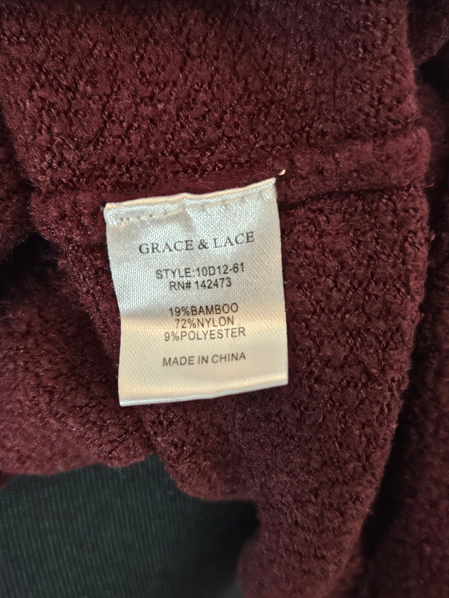 Grace & Lace Bamboo Hoodie - XL