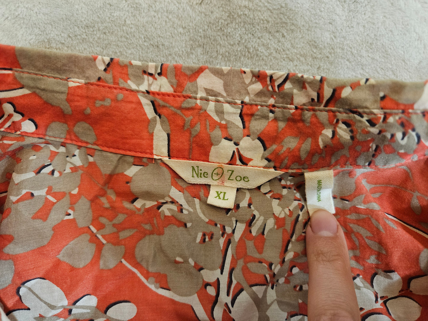 Silk Blouse/Skirt Set - Size XL