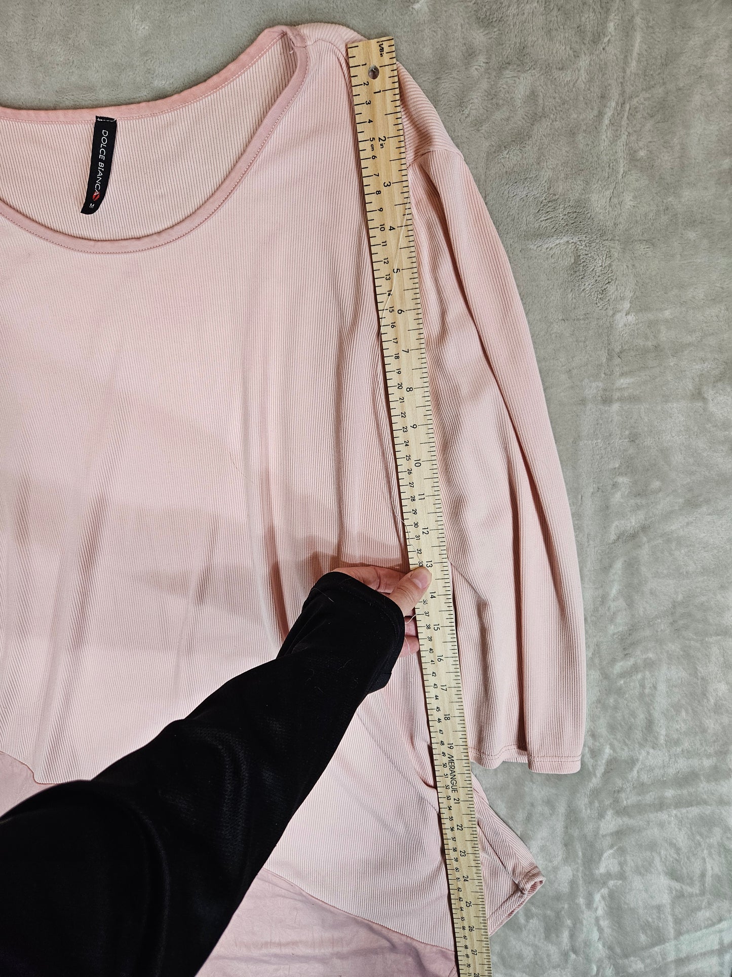 Pink 3/4 Sleeve Top - M