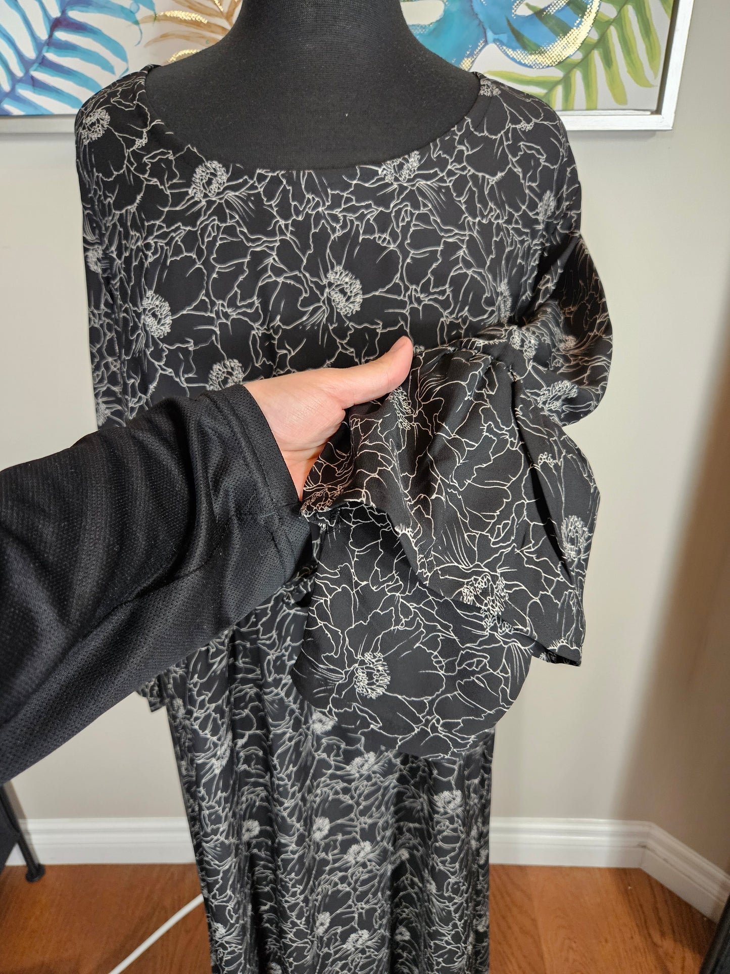 Black Flower Dress - Size 56