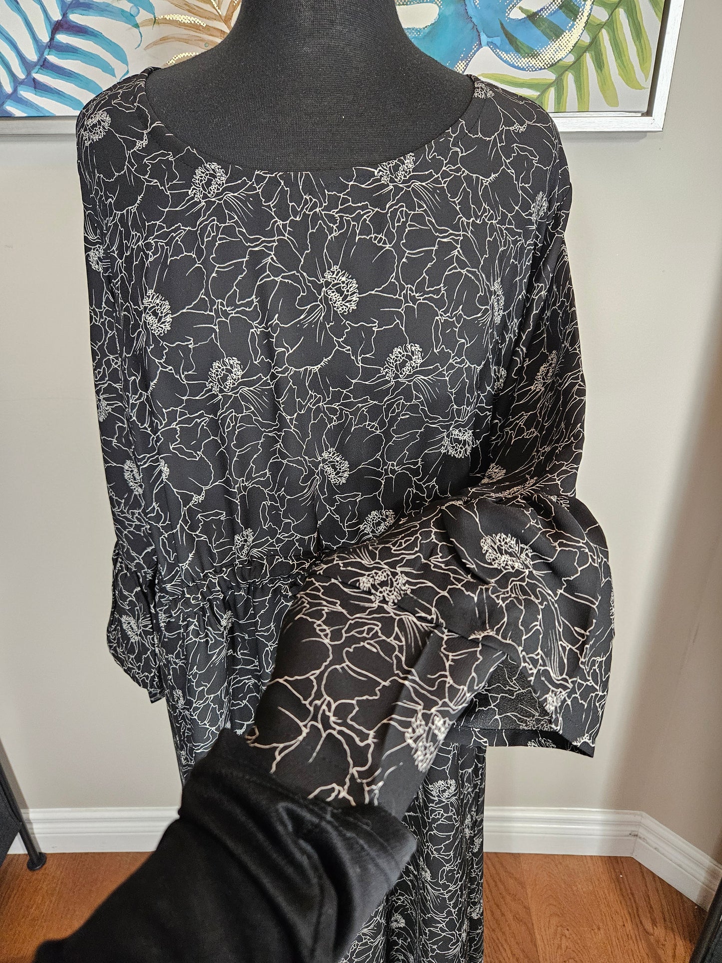 Black Flower Dress - Size 56