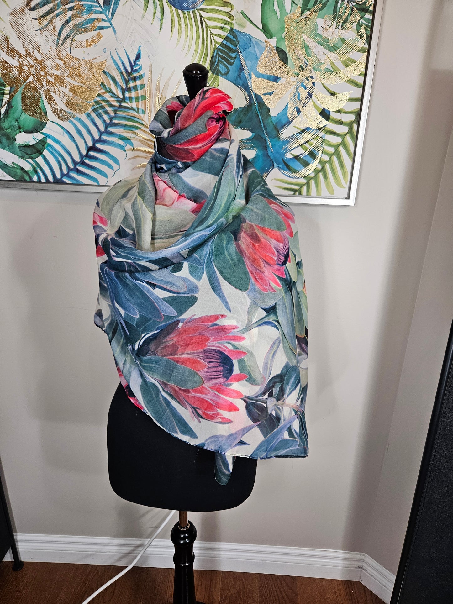 Flower Printed Hijab