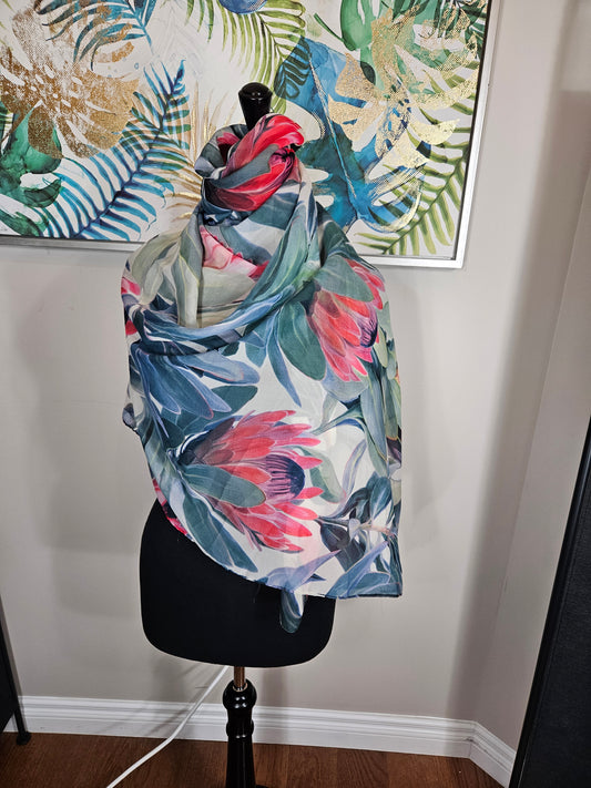 Flower Printed Hijab