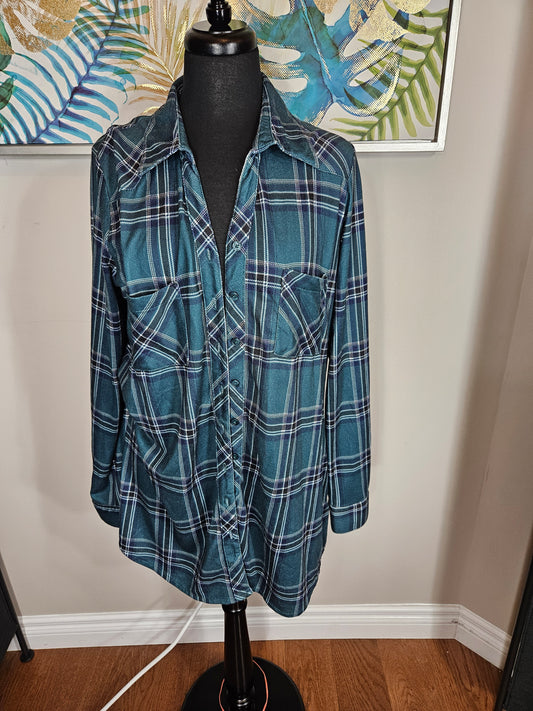 Plaid Blouse - Size L