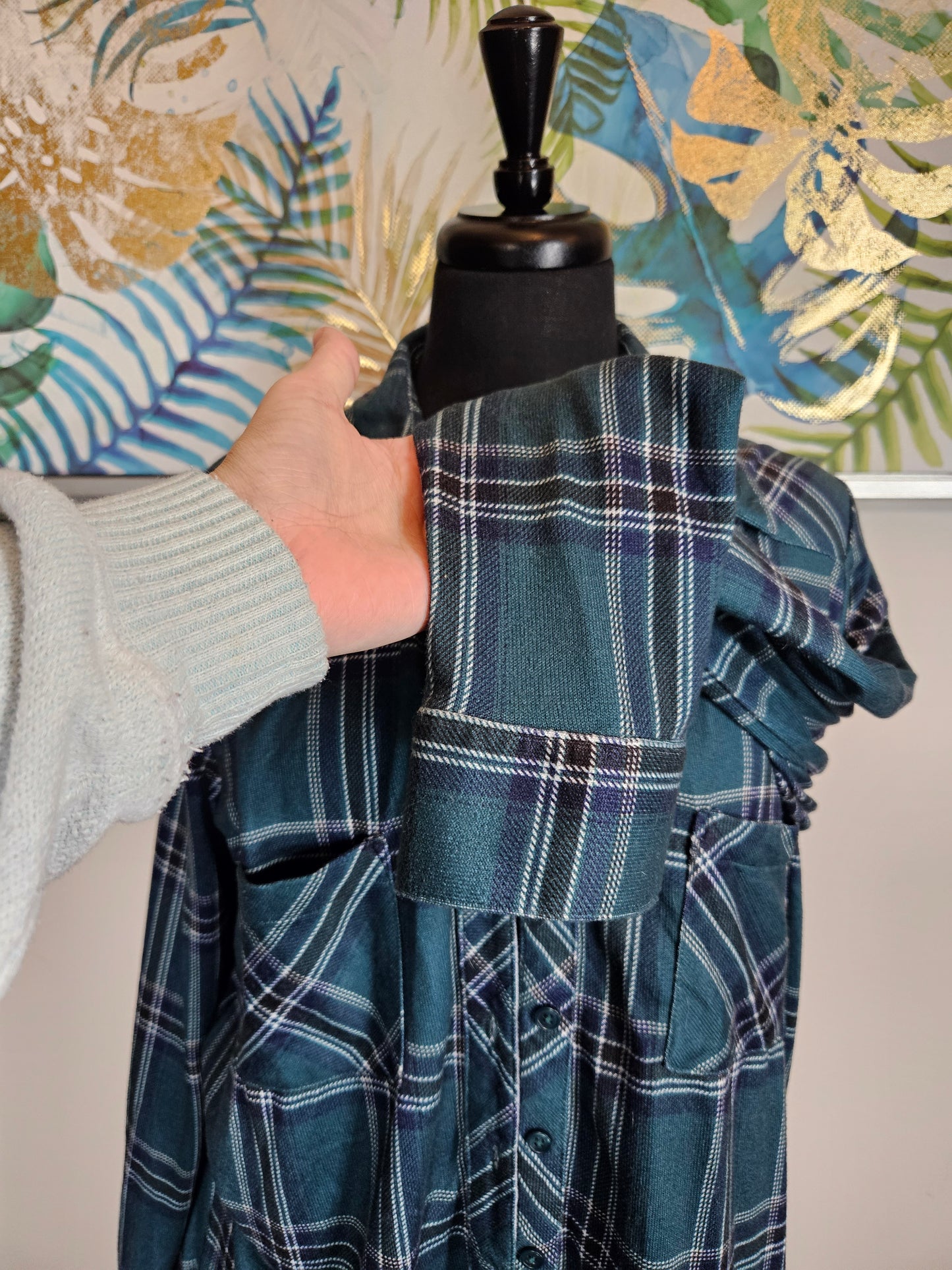 Plaid Blouse - Size L