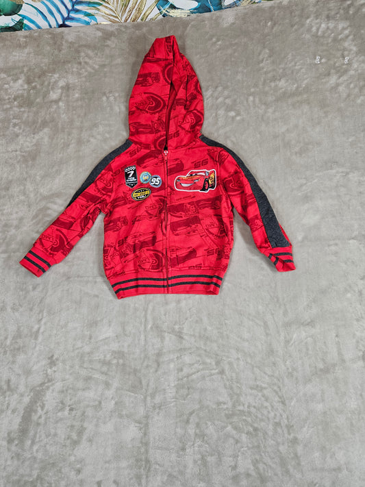 Cars Theme Zip Up Sweater - Size 3