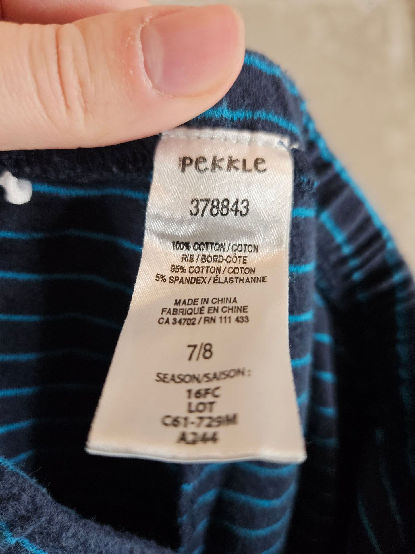 Pekkle Boy's PJ Set- Size 7/8