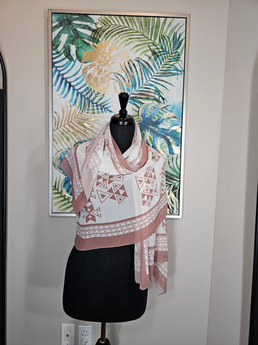 Brown Geometric Hijab