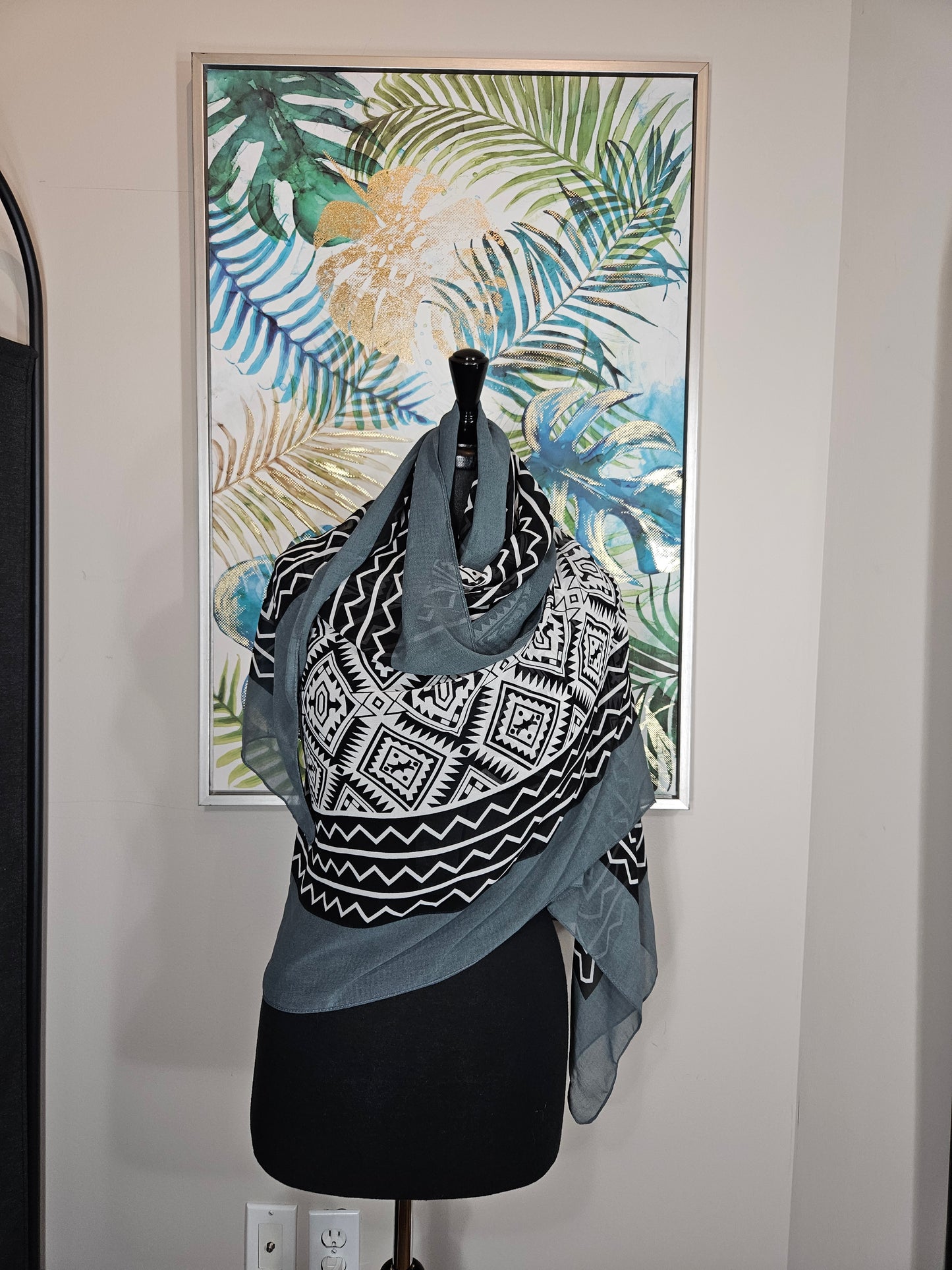 Abstract Hijab - Teal