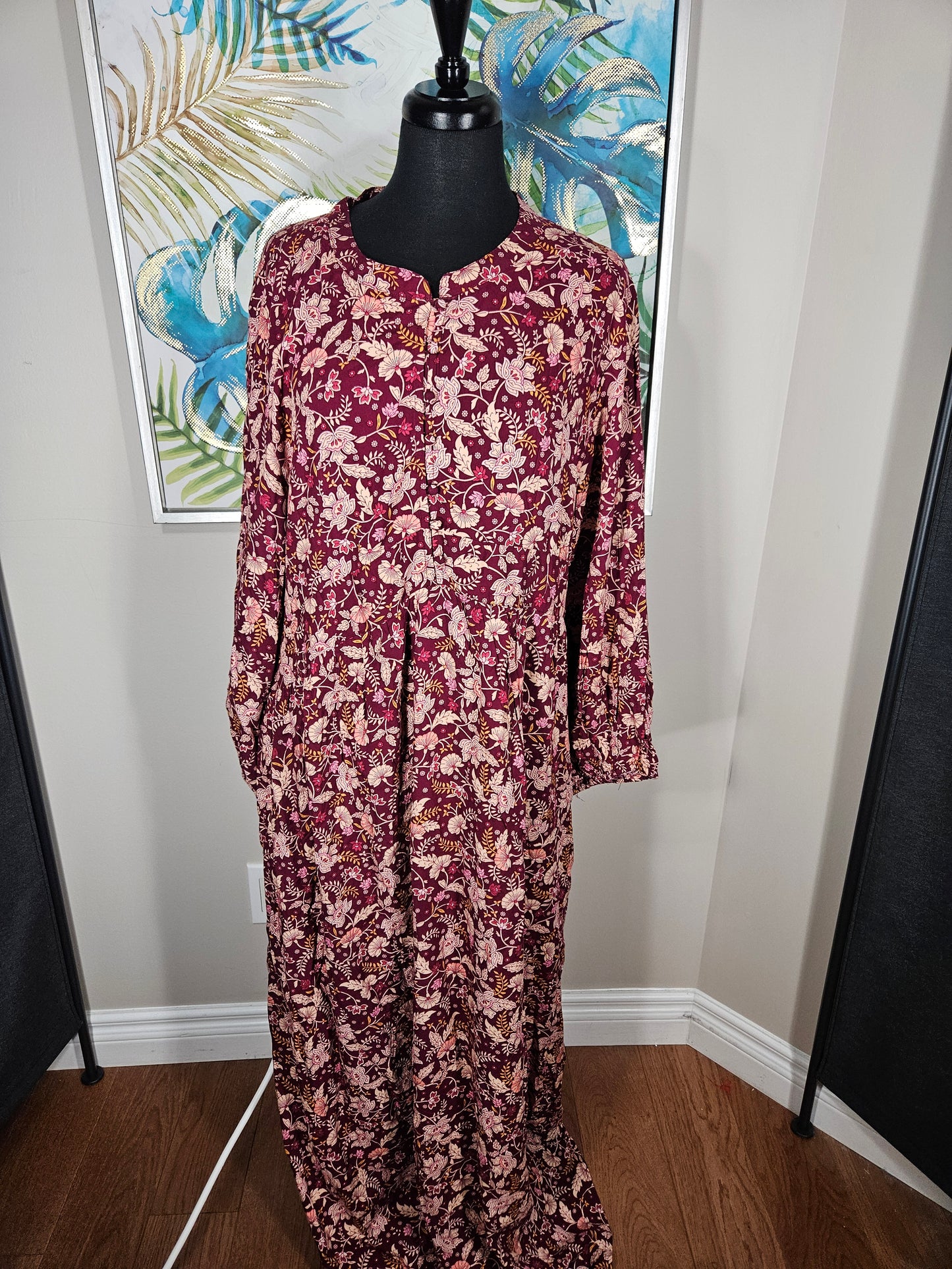 R&B Floral Maxi Dress - Size 12
