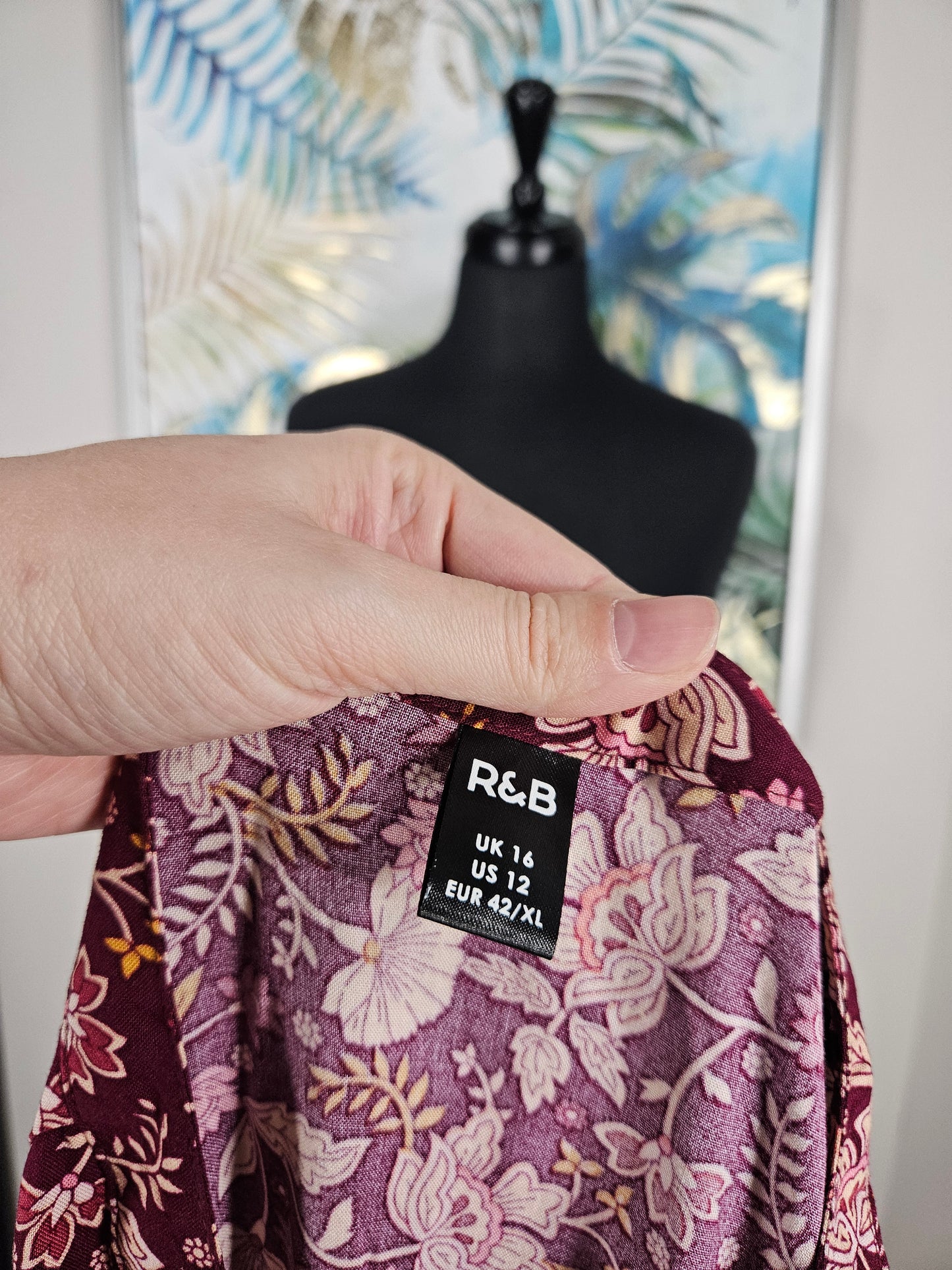 R&B Floral Maxi Dress - Size 12