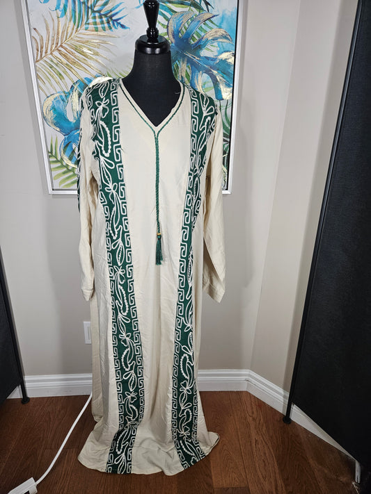 Green Embroidered Abaya - Size 1
