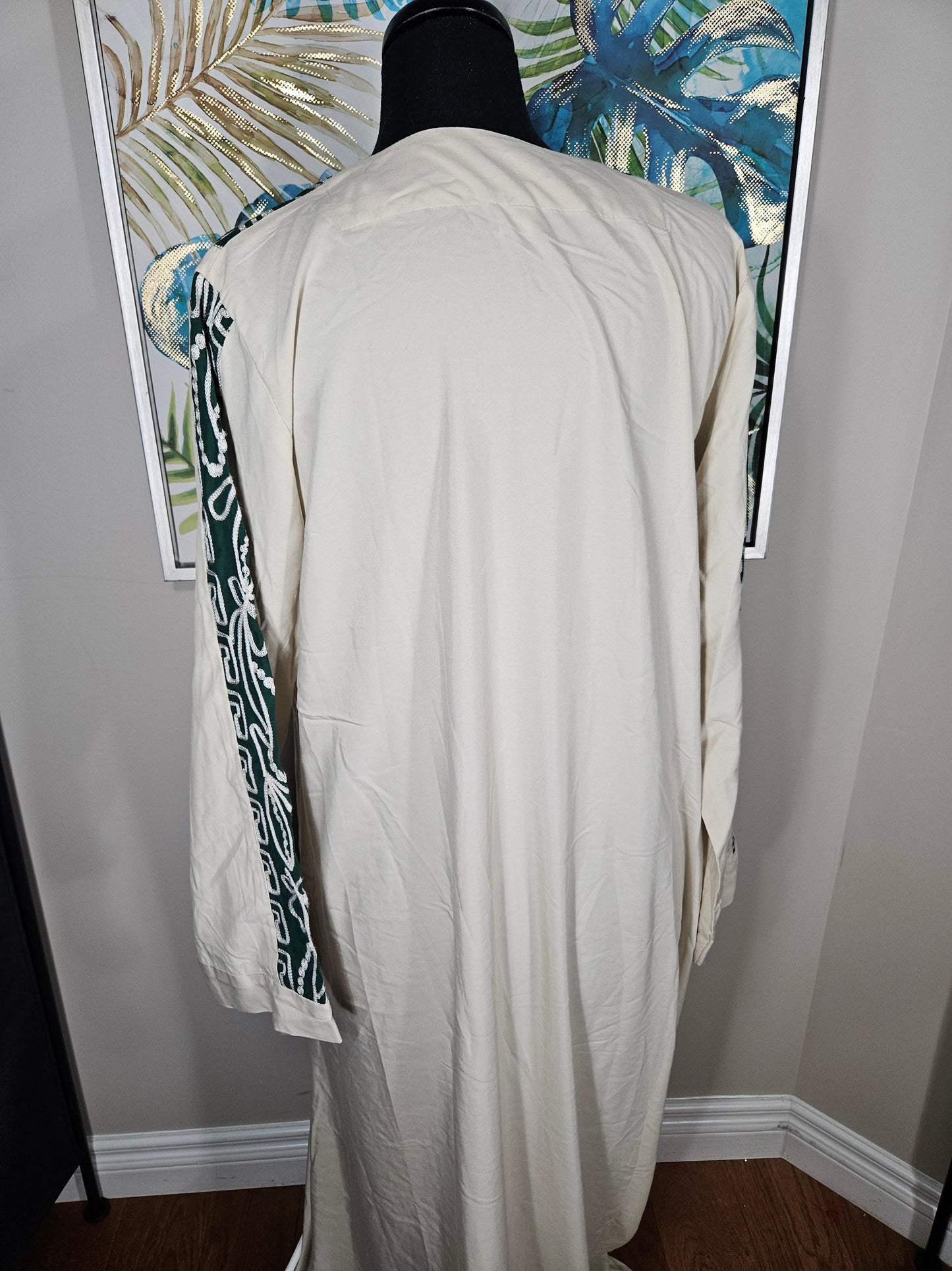 Green Embroidered Abaya - Size 1