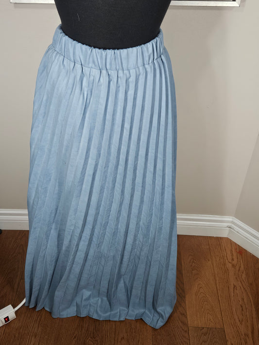 Blue Maxi Skirt with Lining - SIze XL