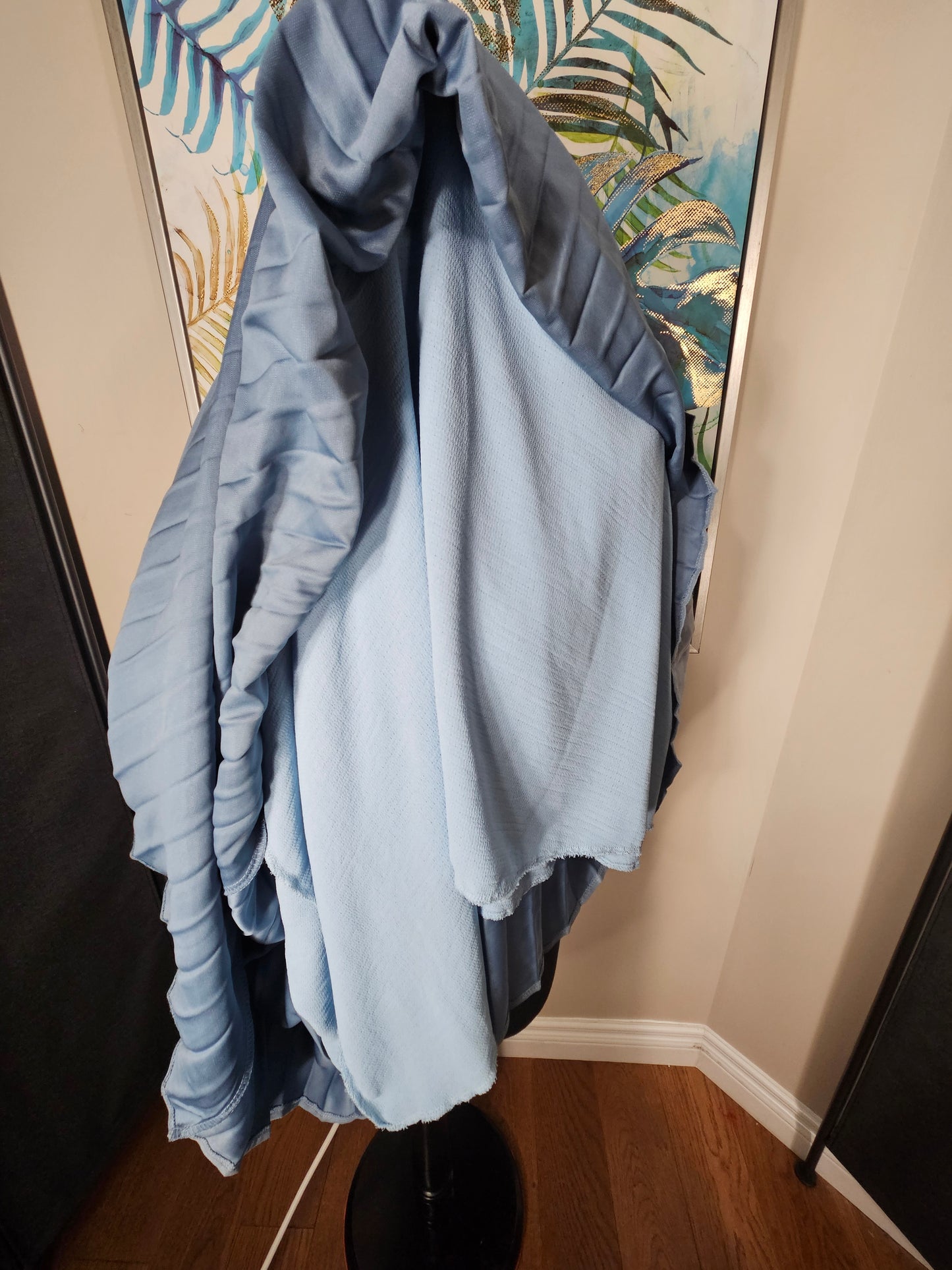 Blue Maxi Skirt with Lining - SIze XL