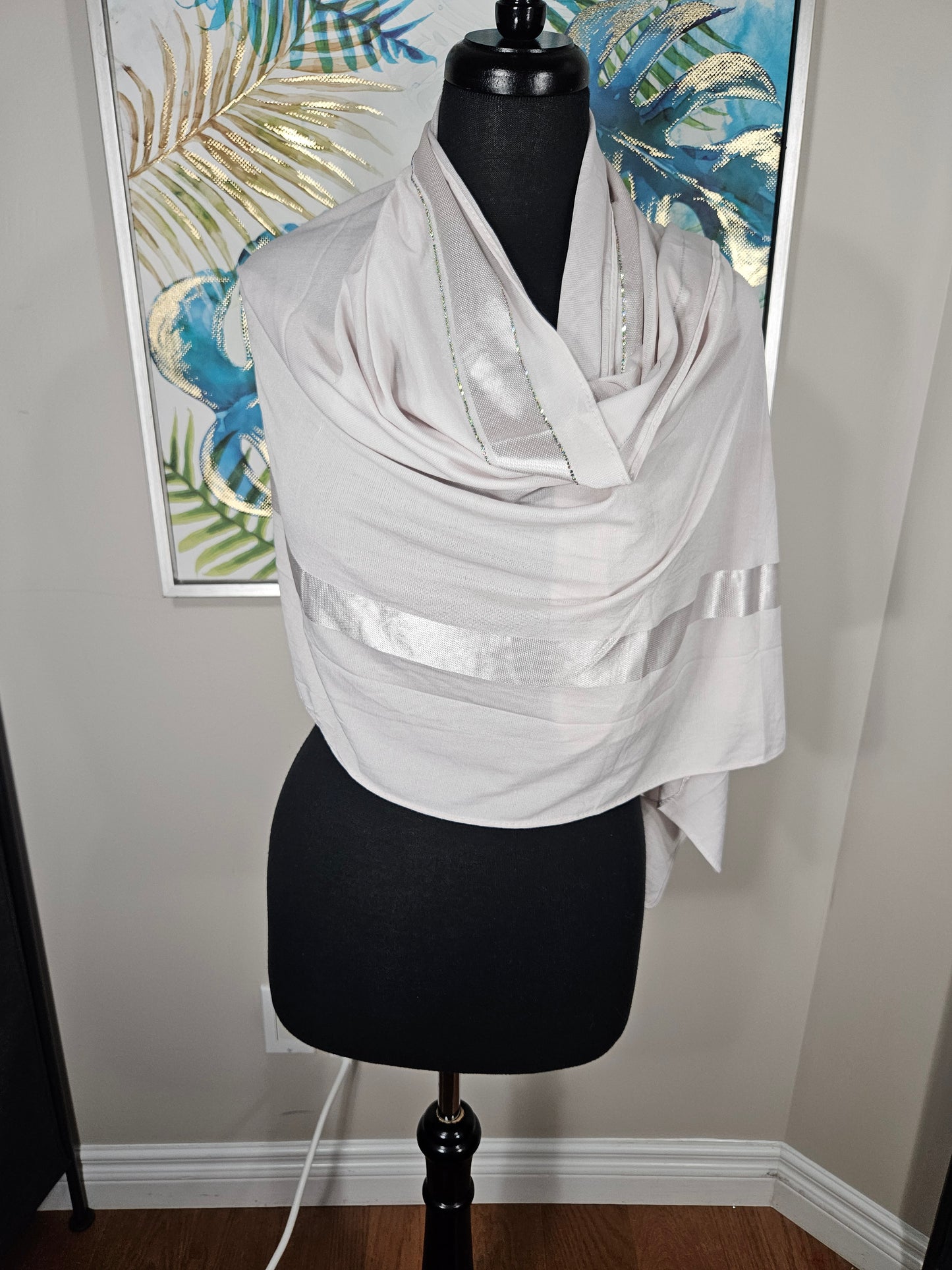 Elegant Silver Hijab