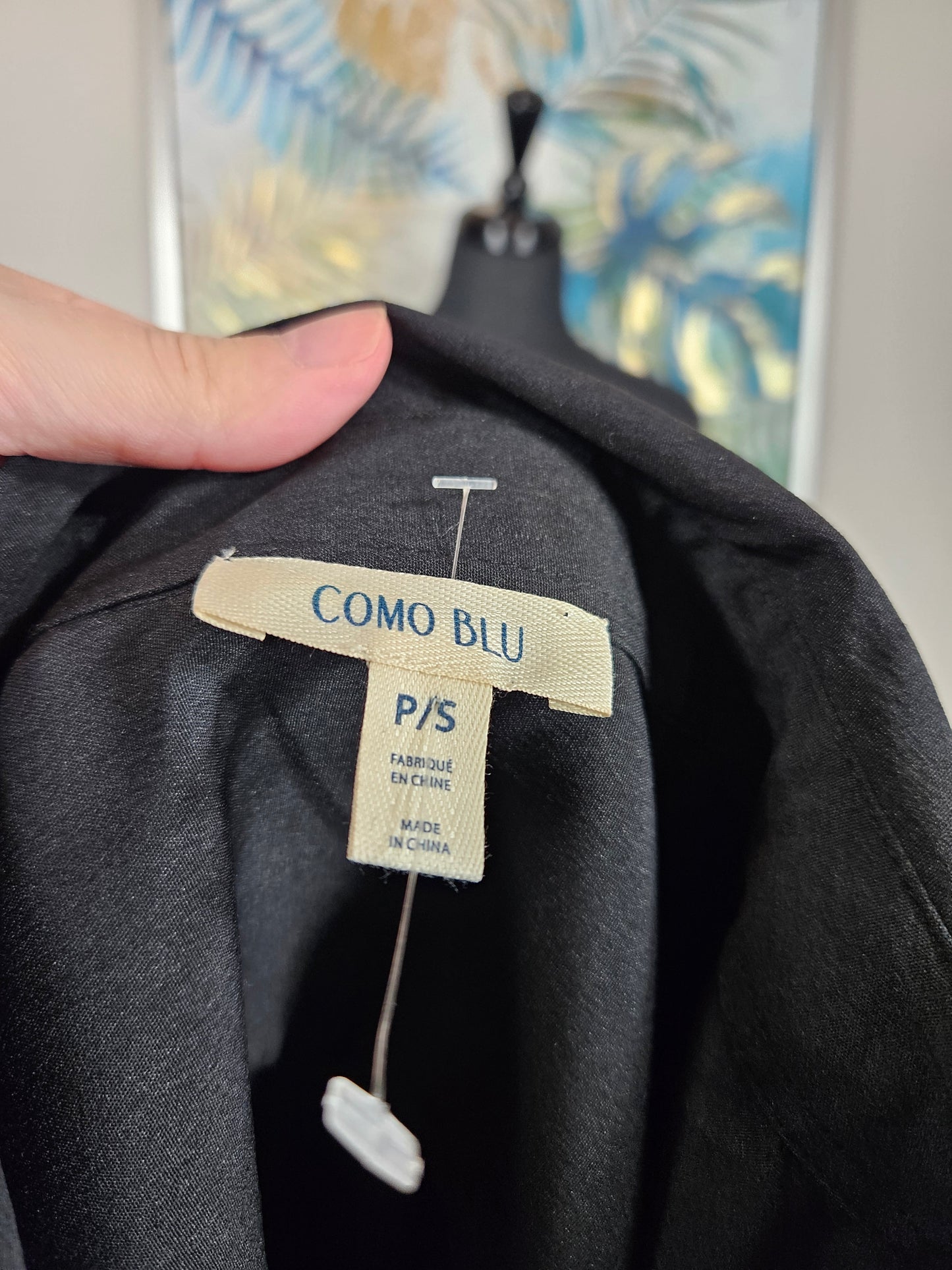 Como Blu Black Blouse - Size Small