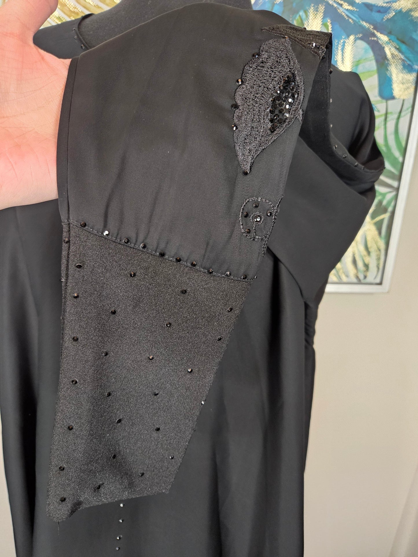 Black Gemstone Abaya - Size 60