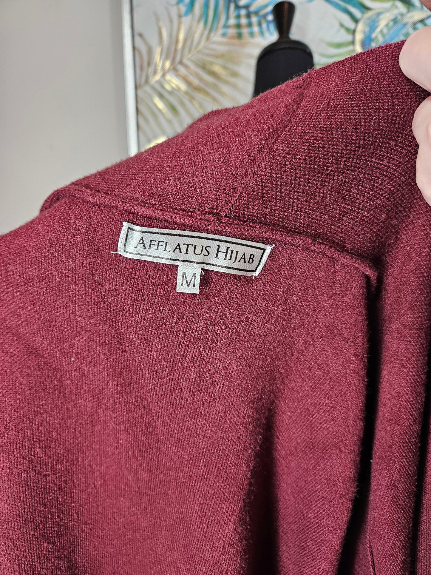 Afflatus Hijab Maroon Cardigan - Size M